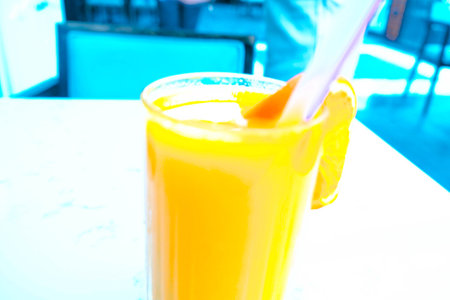 Freshly mixed cocktailsの写真素材