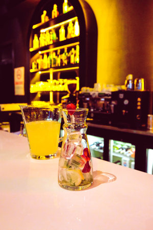 Cocktails with vibrant colors and bold flavorsの写真素材