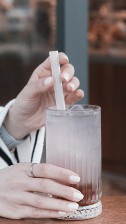 Creative cocktails with exotic flavorの写真素材