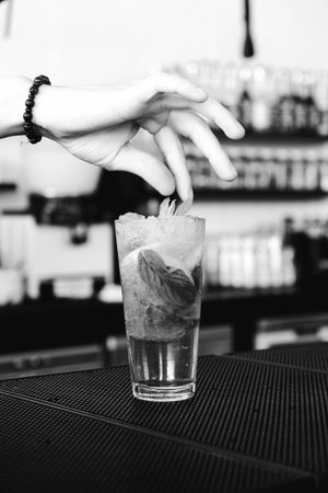 Tropical cocktails with a refreshing twistの写真素材