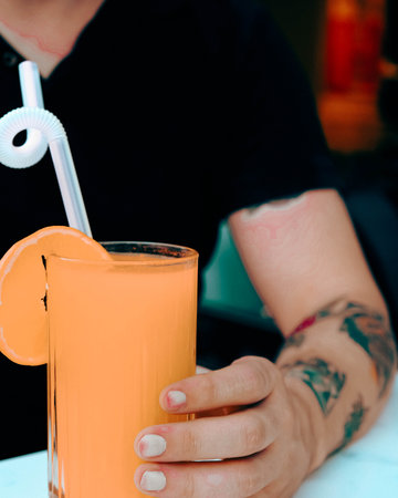 Creative cocktails with a touch of luxuryの写真素材