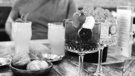 Cocktails with vibrant colors and bold flavorsの写真素材