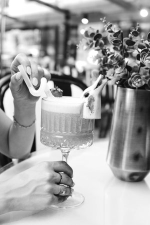 Fruit-infused cocktails for a refreshing tasteの写真素材