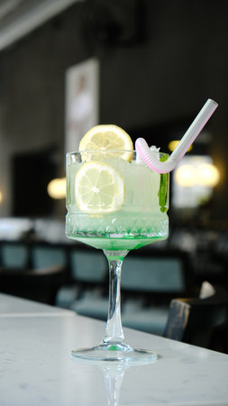 Cocktails with vibrant colors and bold flavorsの写真素材