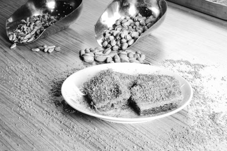 Baklava Pyramid â Creative Dessert Arrangementの写真素材