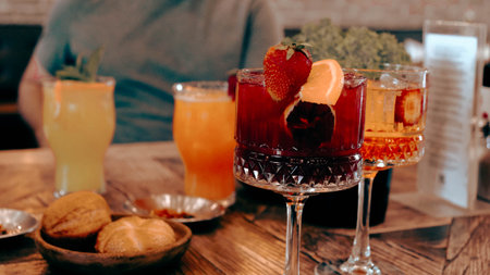Fun and fruity cocktails for summer celebrationsの写真素材