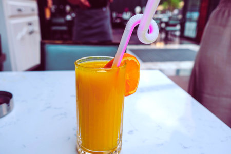 Tropical cocktails with a refreshing twistの写真素材