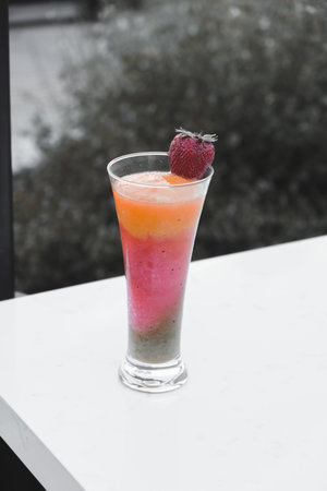 Cocktails with vibrant colors and bold flavorsの写真素材