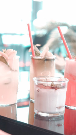 Creative cocktails with exotic flavor
