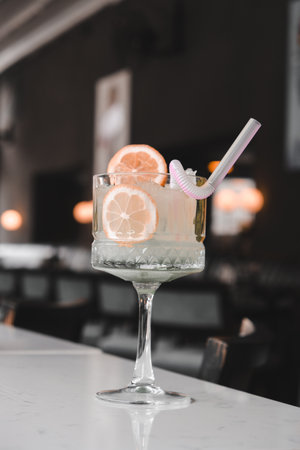 Tropical cocktails with a refreshing twistの写真素材