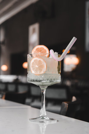 Tropical cocktails with a refreshing twistの写真素材