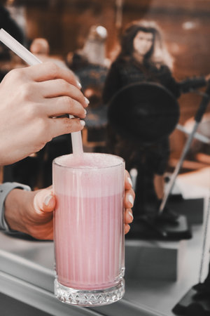 Creative cocktails with exotic flavorの写真素材