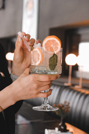 Creative cocktails with a touch of luxuryの写真素材