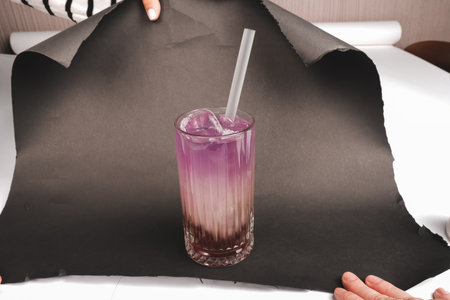 Creative cocktails with exotic flavorの写真素材