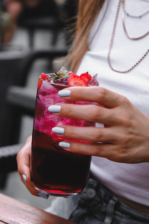 Tropical cocktails with a refreshing twistの写真素材