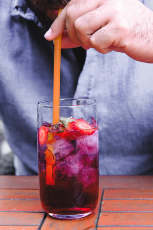 Creative cocktails with exotic flavor
