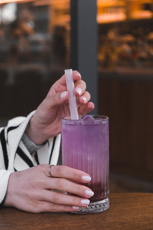 Cocktails with vibrant colors and bold flavorsの写真素材