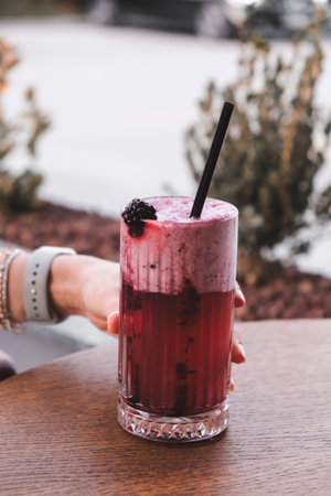 Tropical cocktails with a refreshing twistの写真素材