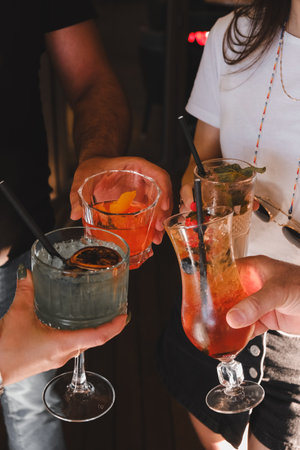 Creative cocktails with a touch of luxuryの写真素材