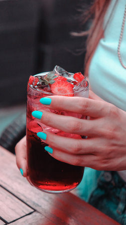 Tropical cocktails with a refreshing twistの写真素材