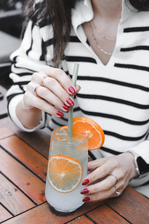 Creative cocktails with exotic flavorの写真素材