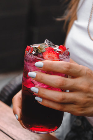 Freshly mixed cocktails