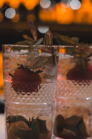 Cocktails with vibrant colors and bold flavorsの写真素材