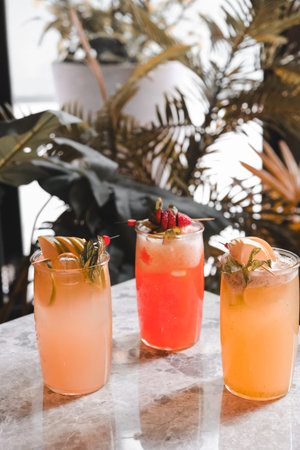 Tropical cocktails with a refreshing twist