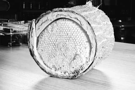 delicious honeycomb and honey on the table