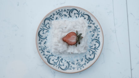 Traditional Ramadan Dessert Gullac on the tableの写真素材