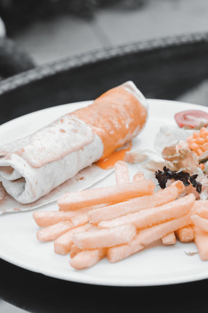 Delicious and grilled wrap sandwich