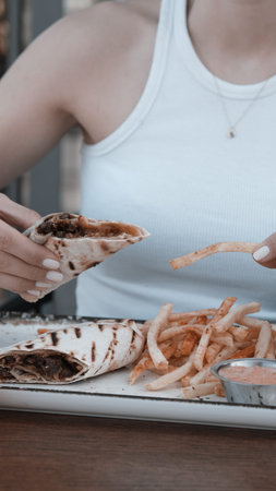 Delicious and grilled wrap sandwich