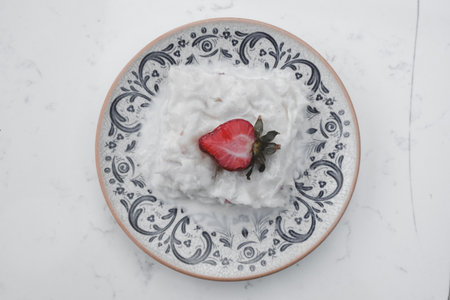 Traditional Ramadan Dessert Gullac on the tableの写真素材