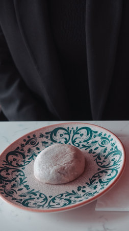 Chocolate inside thin baked dough.