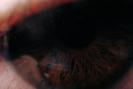 Beautiful macro closeup shot of a human's deep eyes
