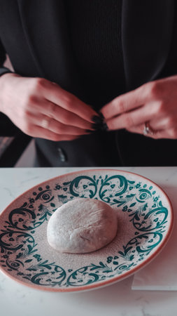 Famous chocolate dessert of Izmir. Chocolate inside thin baked dough. Turkish name is bomb.の写真素材