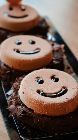 Creative Pastry Art: Birthday Cake with Modern Designの写真素材