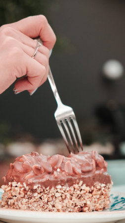 Colorful Fruit Topped Cake on White Backgroundの写真素材