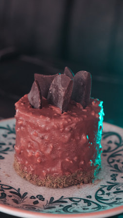 Festive Celebration Cake with Candlesの写真素材