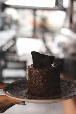 Colorful Fruit Topped Cake on White Backgroundの写真素材