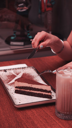 Creative Pastry Art: Birthday Cake with Modern Designの写真素材