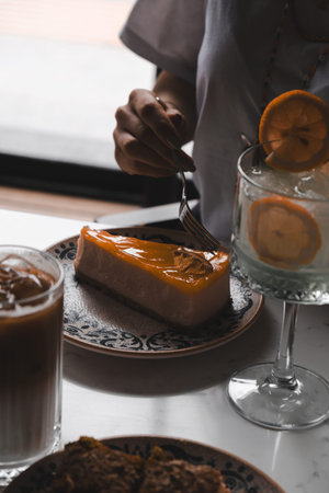 Homemade Cream Cake in Natural Light