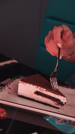 Homemade Cream Cake in Natural Lightの写真素材