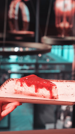 Festive Celebration Cake with Candlesの写真素材