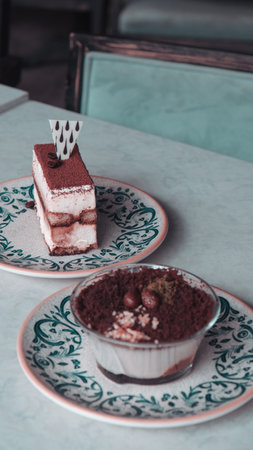 Creative Pastry Art: Birthday Cake with Modern Designの写真素材