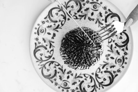 Cake Slice on a Plateの写真素材