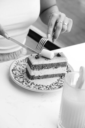 Homemade Cream Cake in Natural Light