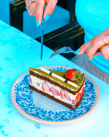 Delicious Birthday Cake with Colorful Sprinkles