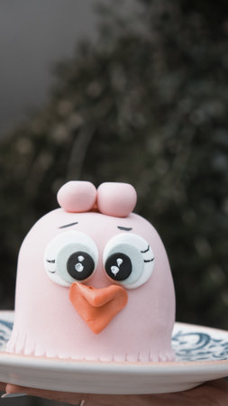 Birthday Cake with Colorful Sprinklesの写真素材