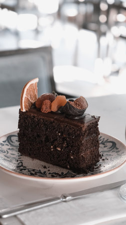 Colorful Fruit Topped Cake on White Backgroundの写真素材